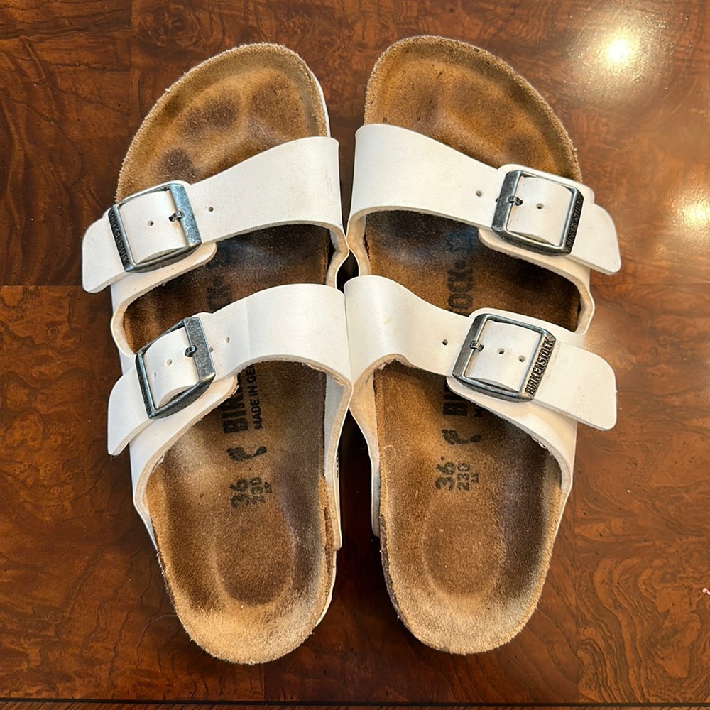 Birkenstock Arizona White Sandals size 36